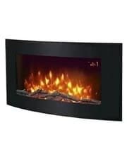 Image of 2kW Gloss Black Cast iron effect Electric Fire