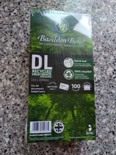 Image of Brand New & Sealed Basildon Bond DL Plain White Envelopes Pack of 100