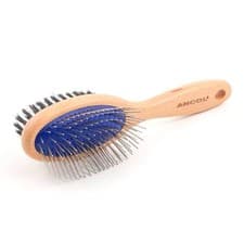 Image of Ancol Wood Handle Double Sided Brush | Dogs