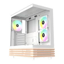 Image of Thermaltake View 270 Plus WS ARGB Mid Tower Chassis, White, 3 x ARGB Fans, USB-C
