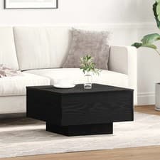 Image of WALPLUS Black Oak Coffee Table 55x55x31 cm Made from Engineered Wood