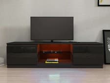 Image of Tv units black gloss with LED lights