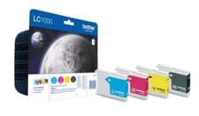 Image of Genuine Brother LC1000 Black Cyan Magenta Yellow ink cartridges FREE UK DELIVERY