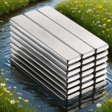 Image of Strong Magnet, 4 Pack 60 x 10 x 3 mm Black Magnets Strong, Magnetic Barr