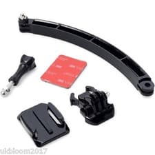 Image of Helmet Curved Extension Arm Mount Full Set For GoPro Hero 13 12 11 10 9 8