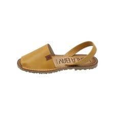 Image of Koala Bay Pampa Women Leather Flat Slip-On Sandals Cuoio 1.5 cm