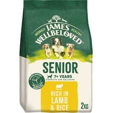 Image of 2kg James Wellbeloved Natural Senior Complete Dry Dog Food Lamb & Rice