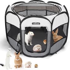 Image of Pet Playpen Portable Foldable Dog Cat Puppy Pen for Indoors Outdoor Pop up Pet F