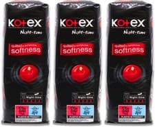 Image of Kotex Maxi Night Time Maxi Pads 10 Pack X 3
