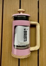 Image of Bialetti Preziosa French Press Coffee Maker 350ml Glass/Pink Brand New
