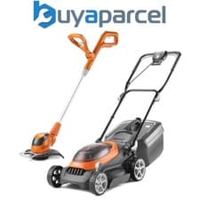 Image of Flymo 36V UltraStore 340R Cordless Lawnmower 34cm Twin 18v & Grass Trimmer Bare