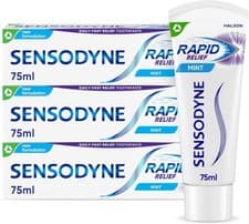 Image of Sensodyne Sensitive Toothpaste Rapid Relief Mint 75ml (Pack of 3)