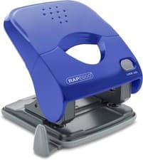 Image of Rapesco 1542 X5-40ps Less Effort 2 Hole Punch, 40 Sheet Capacity, Blue