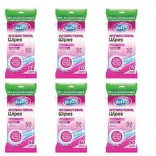 Image of 6 x Duzzit Anti-Bacterial Wipes – Sweet Things Scent | 50 Pack | Cleans & Shines