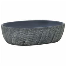 Image of Countertop Basin Bathroom Sink Wash Basin Vessel Sink Oval Ceramic vidaXL