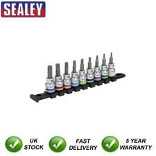 Image of Sealey Premier Platinum TRX-Star* Socket Bit Set 3/8"Sq Drive 9pc AK6251