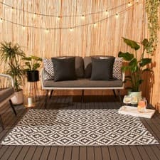 Image of OHS Outdoor Rug Garden Geometric Waterproof Patio Area Non Slip Deck Floor Mat