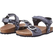 Image of Geox Girl's J Adriel C Sandals,Navy/Glitter/Flowers Size 11.5..EU 30