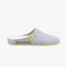 Image of Hush Puppies Good Womens Synthetic Slip-On Comfort Grey Mule Slippers