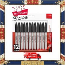 Image of Black Sharpie Pens permanent marker Pen Fine Point Tip Markers New
