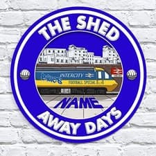 Image of Personalised Chelsea Football Sign Retro Metal Plaque Casual Away Days FTR16