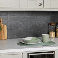 Image of d-c-fix Dark Slate 30.5cm x 30.5cm Self-adhesive Vinyl Wall Tiles