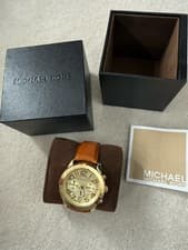 Image of Michael Kors Mercer MK2251 Watch – Gold Tone / Champagne Dial – Boxed – Unworn