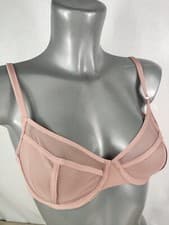Image of NEW Boux Avenue Boux lounge Mesh Balconette Bra Lingerie Underwear RRP£30 Nude