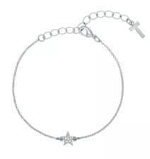 Image of TED BAKER SHARAAA PAVE NANO STAR WHITE CRYSTAL BRACELET SILVER TONE RRP £30