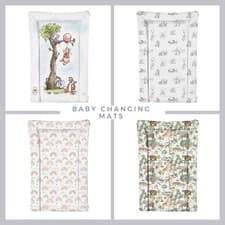 Image of Deluxe Universal Unisex Baby Waterproof Changing Mat with Raised Edges 46x73cm