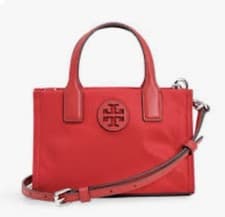 Image of Tory Burch Brilliant Red Nylon Ella Mini Tote Crossbody