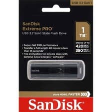 Image of New SanDisk Extreme PRO 1TB USB 3.2 Solid State Flash Drive, 420mb/s SDCZ880 SSD