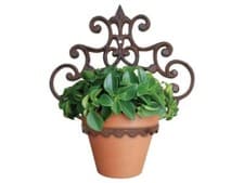 Image of Decorative Cast Iron Wall Mounted Pot Holder - 1 Pot
