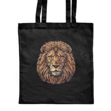 Image of 'Lion Head ' Classic Black Tote Shopper Bag (ZB00022180)