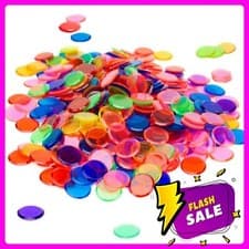 Image of Discs counters Kids Games Maths Coloured Counters chips 360 multi-coloured discs