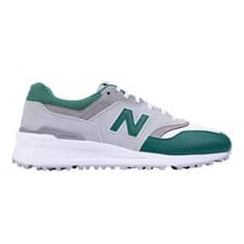 Image of New Balance 997 SL Mens Spikeless Golf Shoes 2025 - White / Green / Grey
