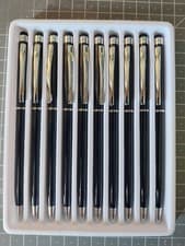 Image of 10 x BIC GRAPHIC black BIRO - STYLUS PENS FOR TOUCHSCREENS