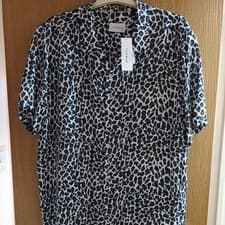 Image of Topman Mens Unisex Animal Leopard Print S/S Shirt size XL cotton BNWT