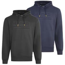 Image of Mens JCB Embosed Trade Work Pull Over Sweat Shirt Hoodie Sizes M to 3XL