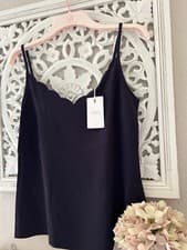 Image of TED BAKER 🎀 Siina Scallop Cami Top Size 3 UK 12 RRP £40