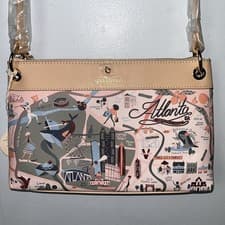 Image of NWT SPARTINA MEDIUM 449 GREETINGS FROM Atlanta Georgia CROSSBODY Bag
