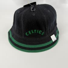 Image of VTG NEW Nike Boston Celtics Basketball Team Knit Beanie Hat M L Black Green NWT