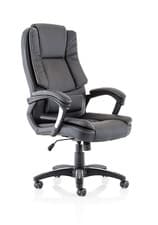 Image of Dakota High Back Black Leather Executive Office Chair with Arms