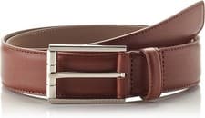 Image of Hugo Boss Mens Cory-St Leather Belt Medium Brown 85cm-32 ( fits 30” ) New
