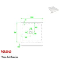 Image of Stone Resin Shower Tray Slate Effect 30mm Low Profile Wet Room – White or Black