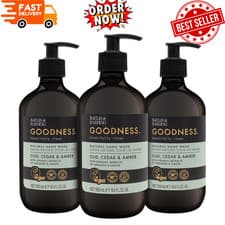 Image of New Baylis Harding Goodness Oud Cedar And Amber 500 Ml Hand Wash Pack Of 3 Uk