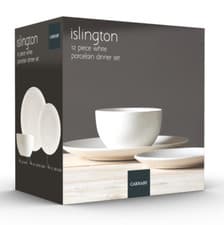 Image of Carnaby 12PC Dinnerware Porcelain White Dinner Set for 4 Dishwasher Microwave