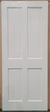 Image of 4 Panel White Primed External Door - 44mm thick. Three sizes available.