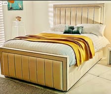 Image of Wood Plush Velvet Upholstered  Up Anna  Bed Frame Emily Wingback Single  Double