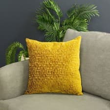 Image of Paoletti Delphi Contemporary Jacquard Faux Velvet Cushion Cover Decorative UK